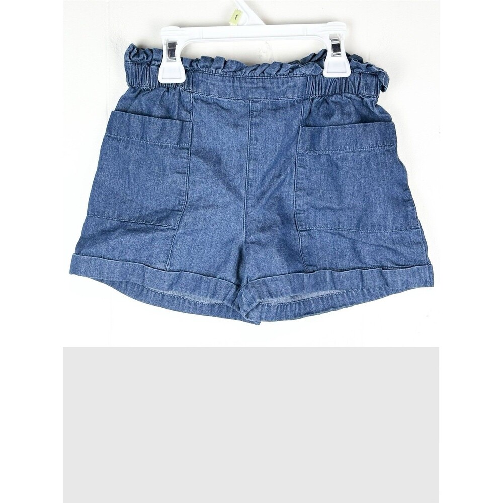Crewcuts Girls Shorts Size 7 Chambray Denim Preppy Classic Pockets Cotton J.Crew